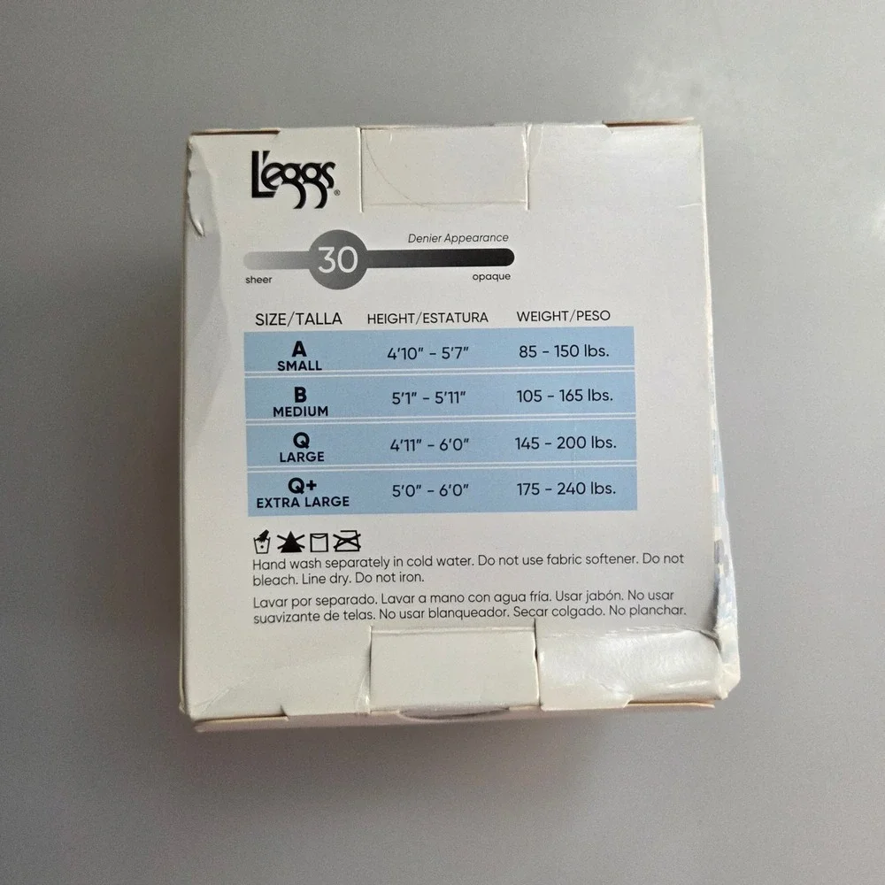 L'eggs Sheer Energy Compression Tights 2 Pair Off Black Size B Medium